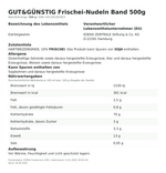 Produktbild anzeigen: Produktinformationen zum Einzelprodukt – Gut&amp;Günstig Frischei-Nudeln Band 500g
