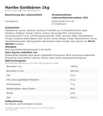 Produktbild anzeigen: Produktinformationen zum Einzelprodukt – Haribo Goldbären 1kg
