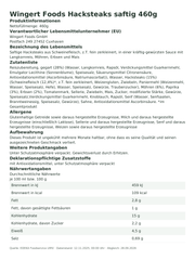 Produktinformationen – Wingert Foods Hacksteaks saftig 460g