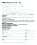 Produktbild anzeigen: Produktinformationen – M&amp;M's Cookie Dough 120g
