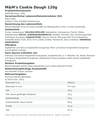 Produktinformationen zum Einzelprodukt – M&M's Cookie Dough 120g