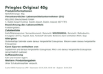 Produktbild anzeigen: Produktinformationen – Pringles Original 40g
