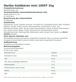 Produktbild anzeigen: Produktinformationen zum Einzelprodukt – Haribo Goldbären mini 100ST 1kg
