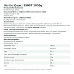 Produktbild anzeigen: Produktinformationen zum Einzelprodukt – Haribo Quaxi 150ST 1050g
