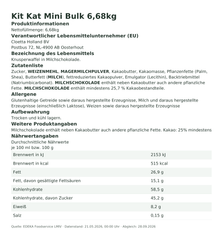 Produktinformationen – Kit Kat Mini Bulk 6,68kg