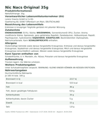 Produktbild anzeigen: Produktinformationen zum Einzelprodukt – Nic Nacs Original 35g
