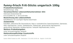 Produktbild anzeigen: Produktinformationen – funny-frisch Frit-Sticks ungarisch 100g
