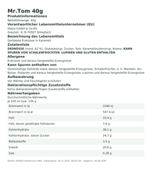 Produktinformationen – Mr.Tom 40g