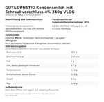 Produktbild anzeigen: Produktinformationen zum Einzelprodukt – Gut&amp;Günstig Kondensmilch mit Schraubverschluss 4% 340g VLOG

