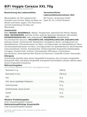 Produktinformationen – BiFi Veggie Carazza XXL 70g