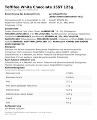 Lebensmittelinformationen: Toffifee White Chocolate 15er 125g