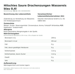 Produktbild anzeigen: Produktinformationen zum Einzelprodukt – Hitschies Saure Drachenzungen Wassereis blau 0,4l

