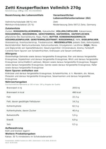 Produktbild anzeigen: Produktinformationen zum Einzelprodukt – Zetti Knusperflocken Vollmilch 270g
