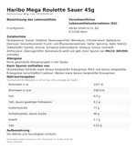 Produktbild anzeigen: Produktinformationen zum Einzelprodukt – Haribo Mega Roulette Sauer 45g
