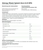 Produktbild anzeigen: Produktinformationen zum Einzelprodukt – Gönrgy Miami Splash Zero 0,5l DPG
