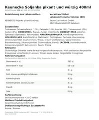 Produktinformationen – Keunecke Soljanka pikant und würzig 400ml