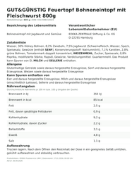 Produktinformationen – Gut&Günstig Feuertopf Bohneneintopf mit Fleischwurst 800g