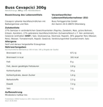 Produktbild anzeigen: Produktinformationen und Nährwerte – Buss Cevapcici 300g
