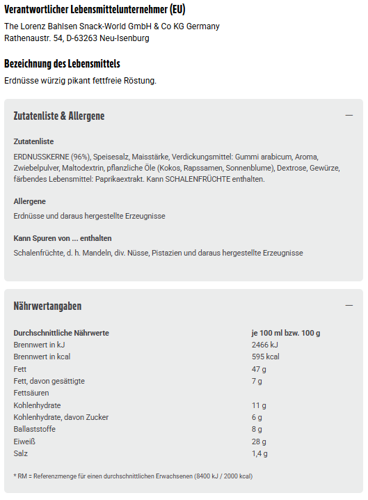14x Lorenz Erdnüsse würzig-pikant 150g (14x150g)