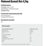 Produktbild anzeigen: Mahmood Basmati Reis 4,5kg
