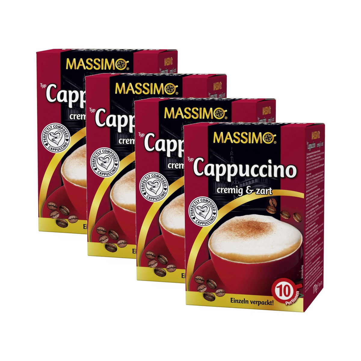 4x Massimo Sticks Cappuccino cremig &zart 10x17g (4x170g)