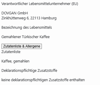 Mehmet Efendi Türkischer Kaffee Eine-Portion-Packung 6g - 12 Stück (72g)