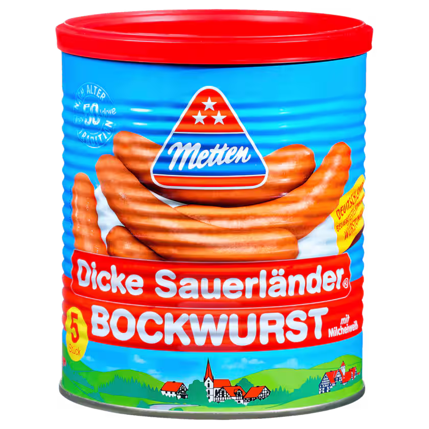 6x Metten Dicke Sauerländer Bockwurst 5x80g (2400g)