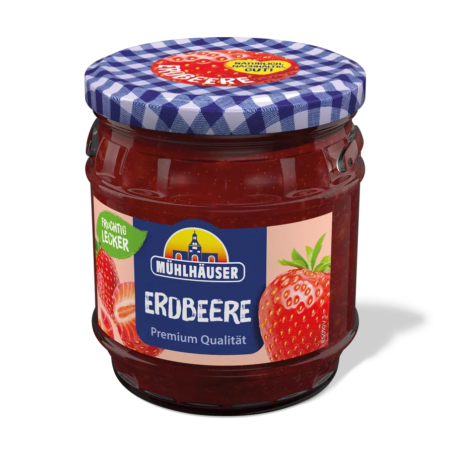 Mühlhäuser Erdbeerkonfitüre Extra 50% Frucht 450g