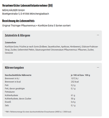 Mühlhäuser Pflaumenmus, Erdbeere, Sauerkirsch, Aprikose, Pfirsich-Maracuja Konfitüre Extra 5-fach 10x25g