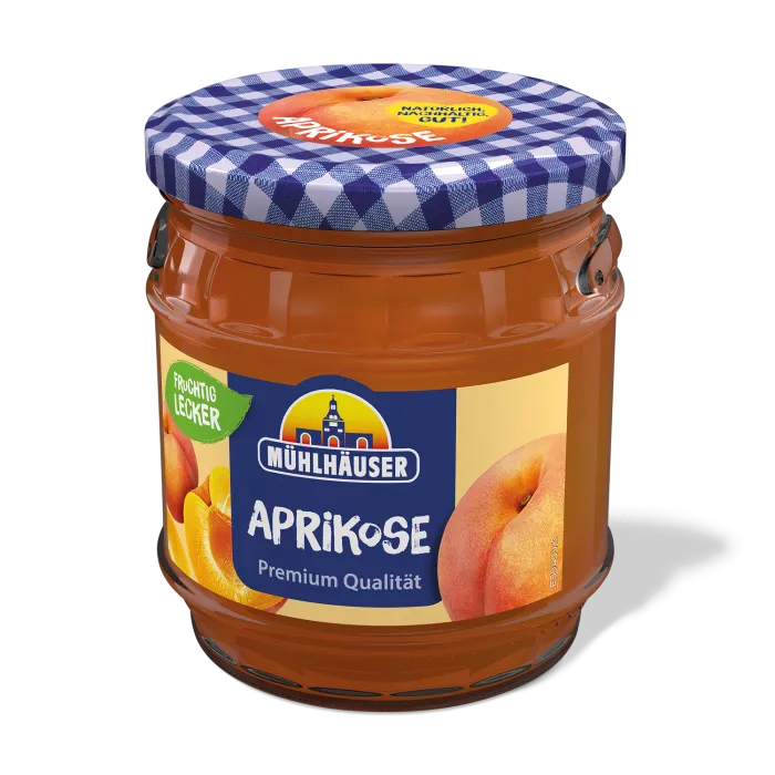 8x Mühlhäuser Aprikose Konfitüre Extra 50% Frucht 450g (8x450g)