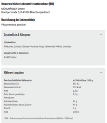 Mühlhäuser Thüringer Pflaumenmus pastös Original 450g