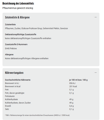 Mühlhäuser Thüringer Pflaumenmus stückig 450g