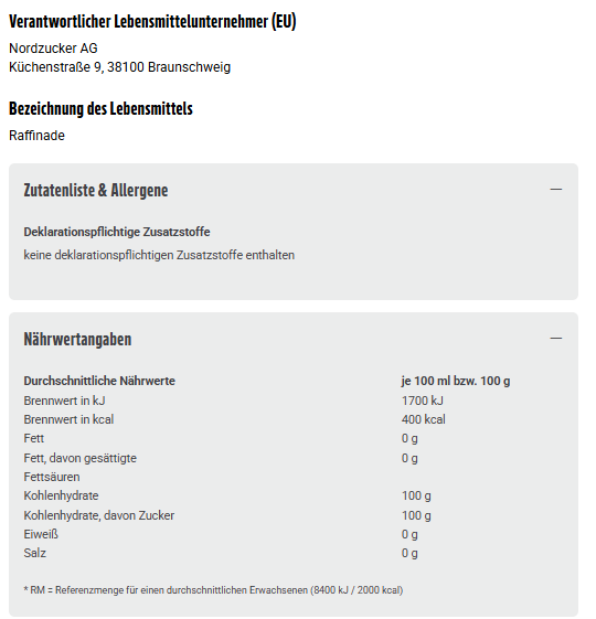 Sweet Family Nordzucker Feinster Zucker 1kg