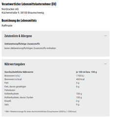 Sweet Family Nordzucker Feinster Zucker 1kg