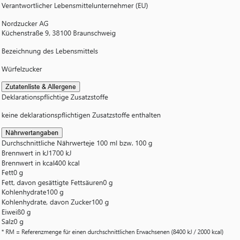 Sweet Family Nordzucker Glückswürfel 500g