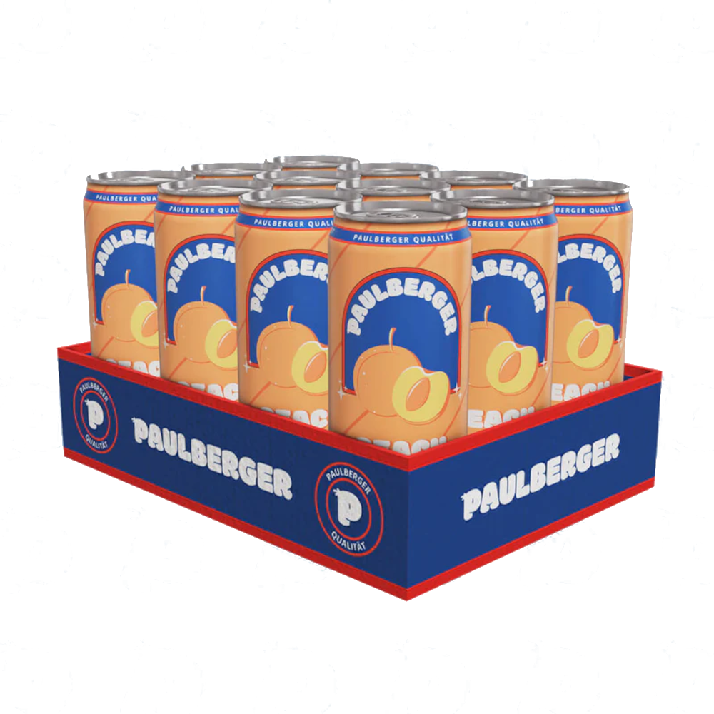 12x Paulberger Limo Peach 12x330ml Einweg Dose DPG