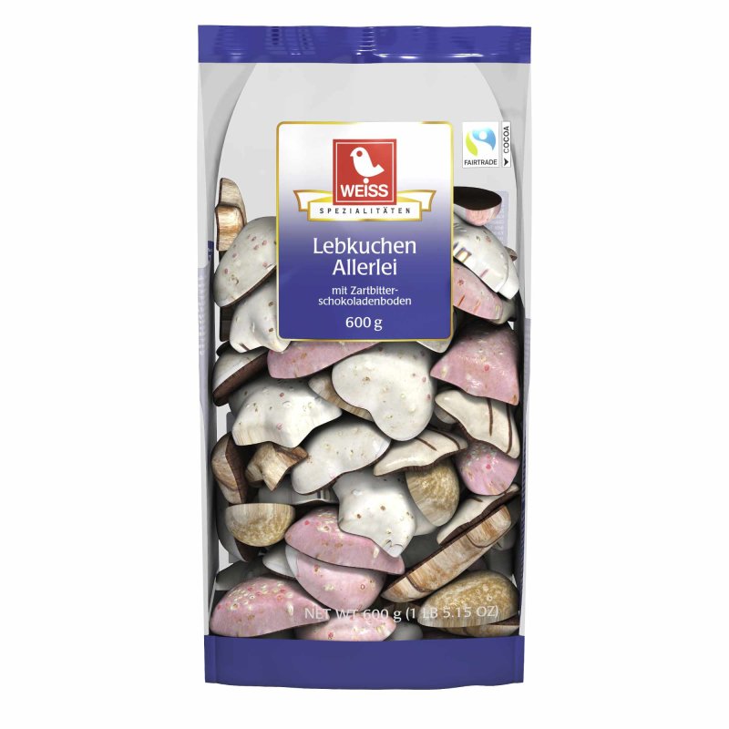 Weiss Lebkuchen-Allerlei 600g