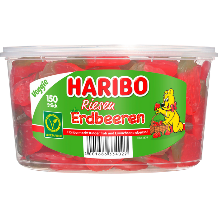 Haribo Riesen Erdbeeren 150Stück 1350g