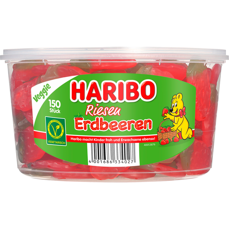 Haribo Riesen Erdbeeren 150Stück 1350g