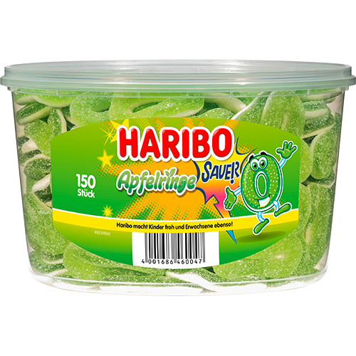 Haribo saure Apfel-Ringe 150Stück 1200g