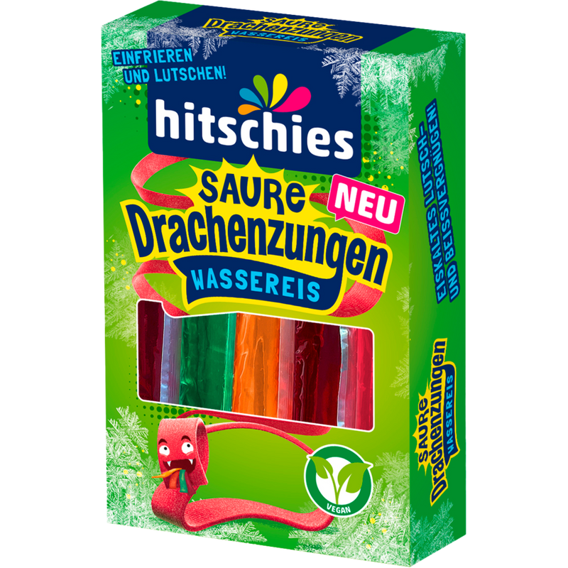 Hitschies Wassereis Saure Drachenzungen 10ST 0,4l