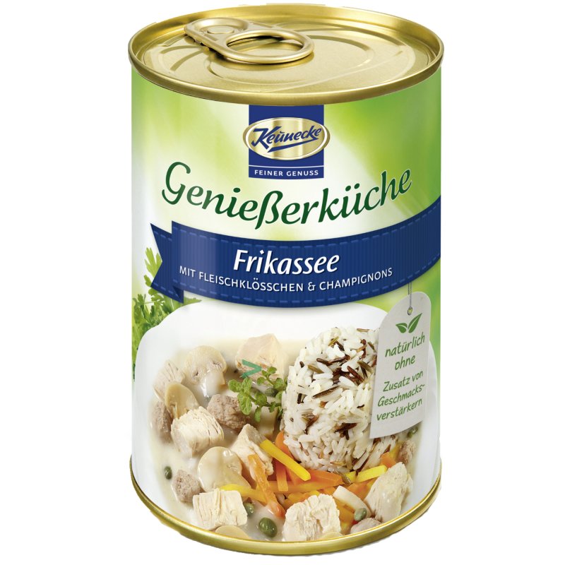 Keunecke Feines für Geniesser Frikassee mit Fleischklößchen und Champignons 400g