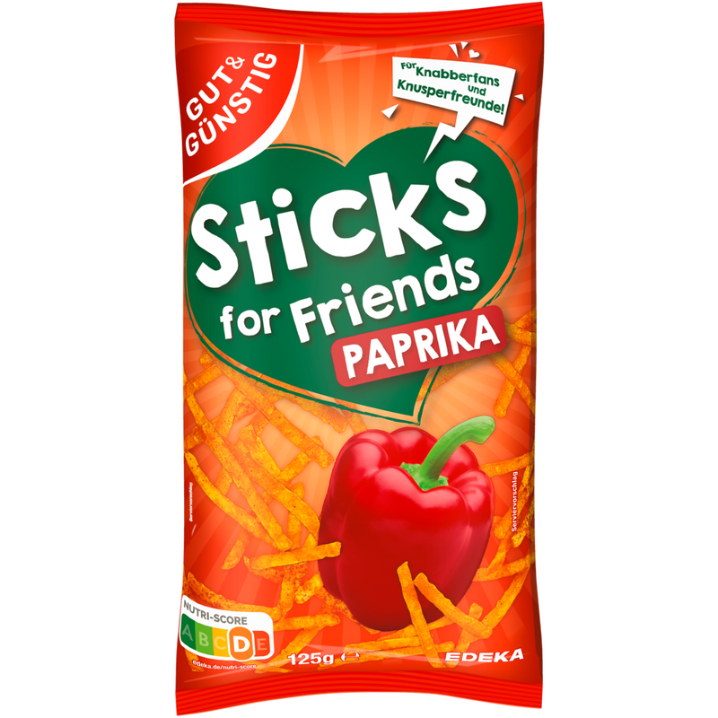 Gut&Günstig Kartoffelsticks Paprika 125g