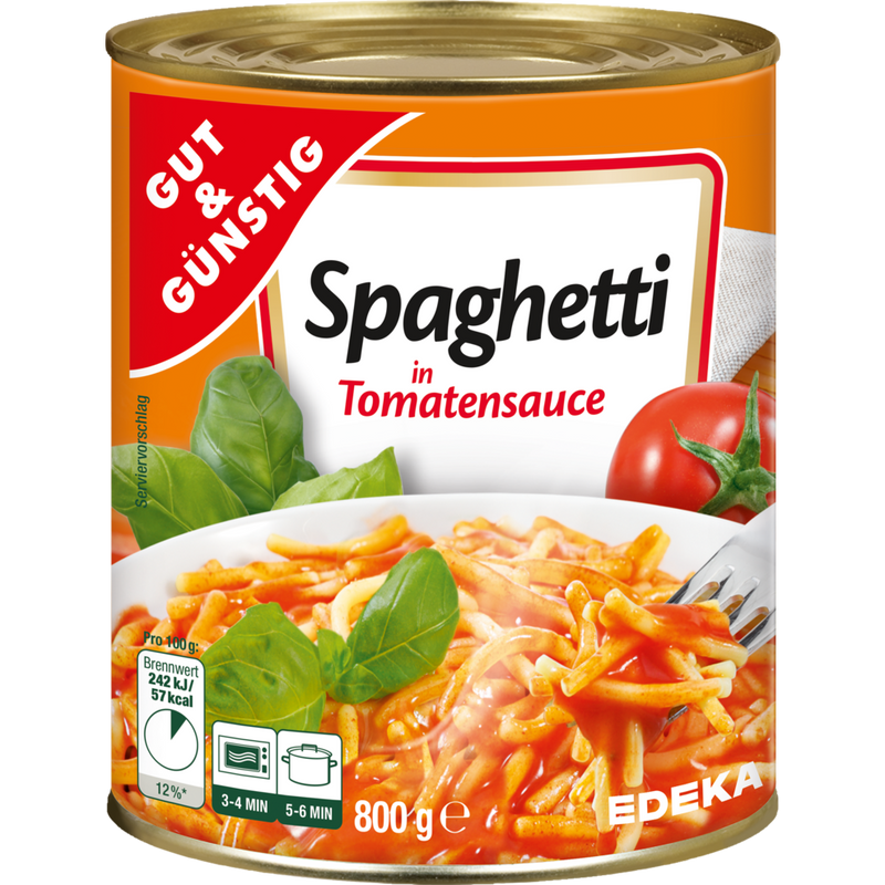 Gut&Günstig Spaghetti in Tomatensauce 800g