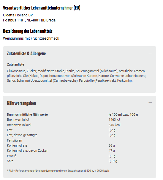 Red Band Fruchtgummi Münzen 500g