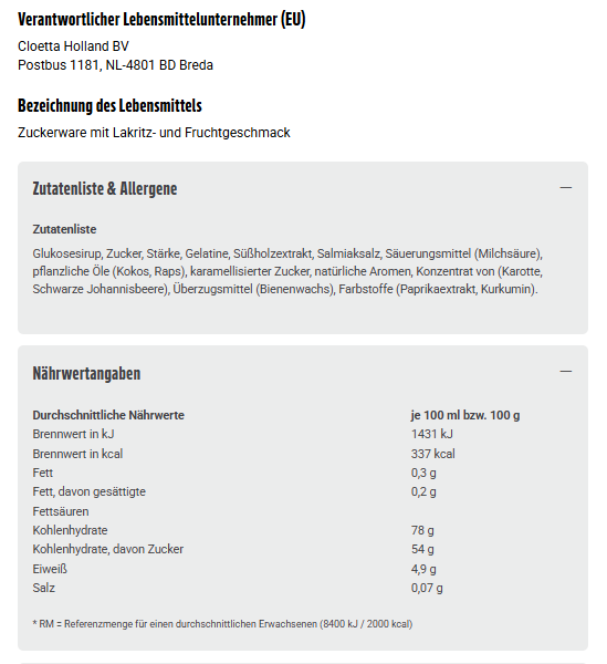 Red Band Fruchtgummi Lakritz Duos 500g