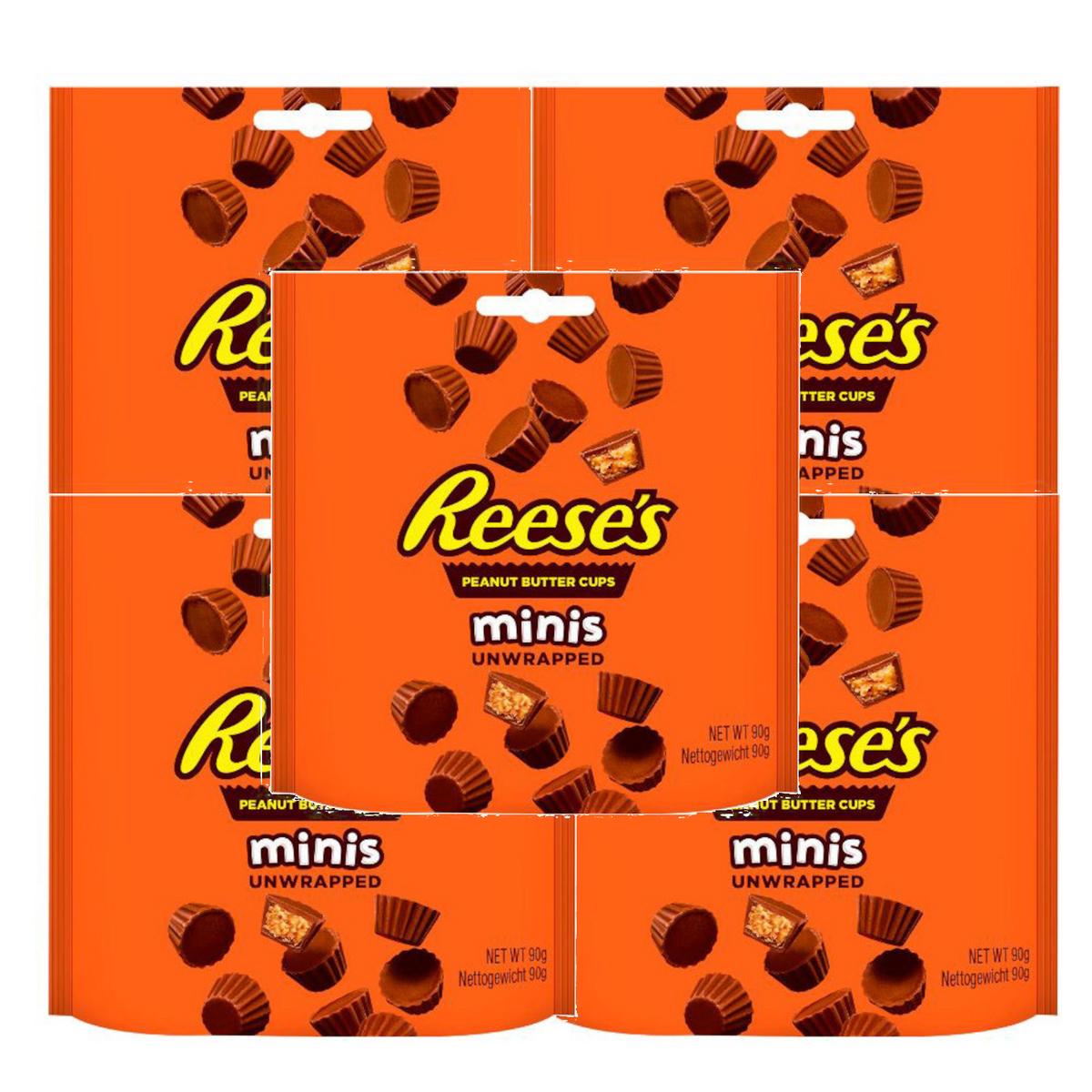 5x Reese´s Erdnussbutter Cup Minis 90g (5x90g)