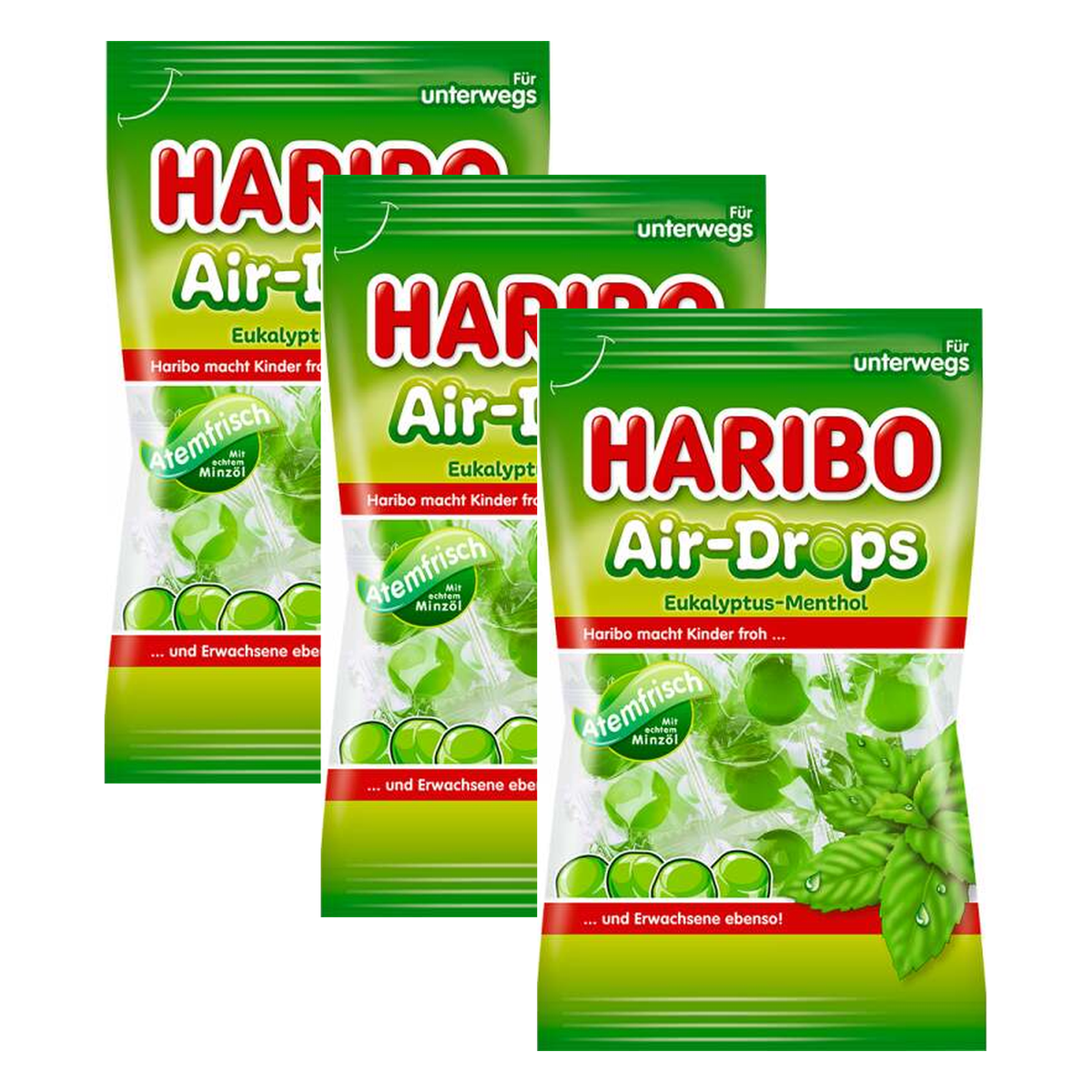 Haribo Air-Drops Euka-Menthol – 3 x 100 g (300 g)