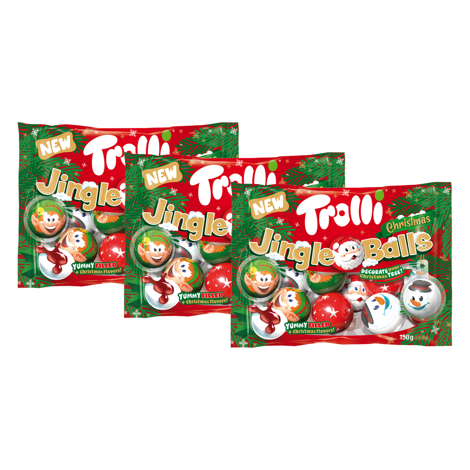 Trolli Jingle Balls – 3 x 150 g (450 g)