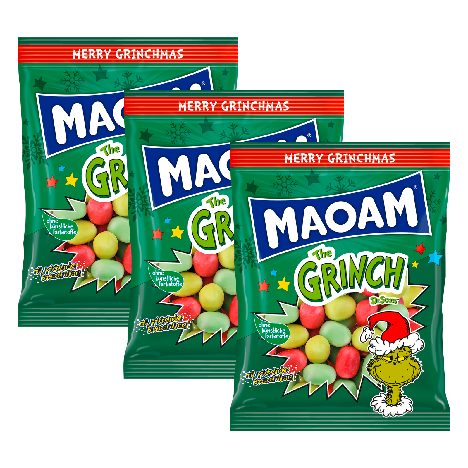 Maoam Kracher Grinch – 3 x 175 g (525 g)
